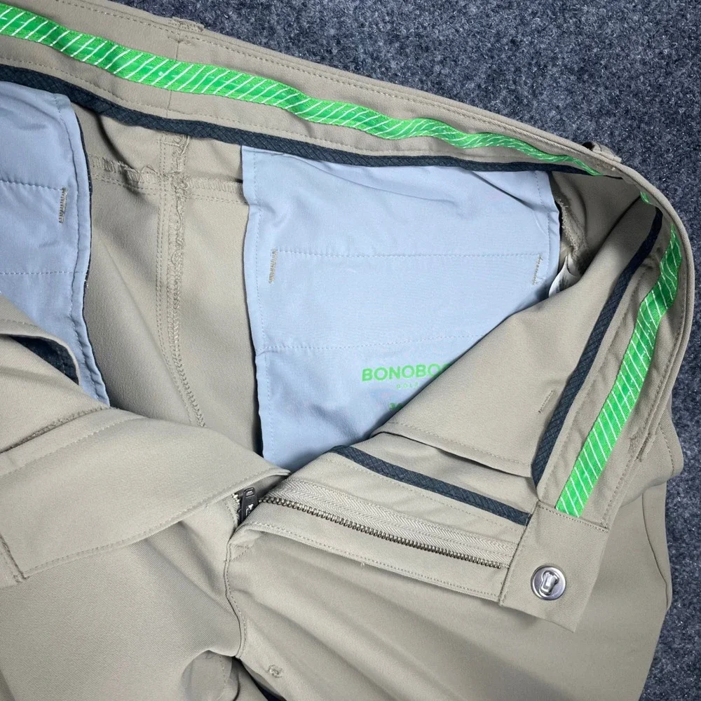 Bonobos Golf Pants Mens 34x30 Khaki Tan Performance Stretch‎ Technical Trousers